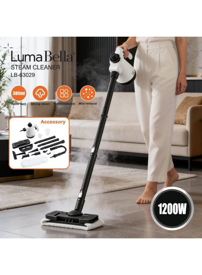 لوما بيلا منظف بالبخار قوي متعدد الاستخدامات – تنظيف عميق بدون مواد كيميائية للأرضيات، السيارات، البلاط، المفروشات وأجهزة المطبخ - Image 1